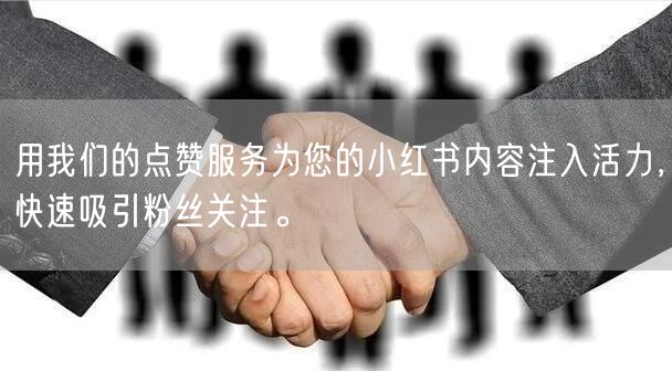 用我们的点赞服务为您的小红书内容注入活力，快速吸引粉丝关注。