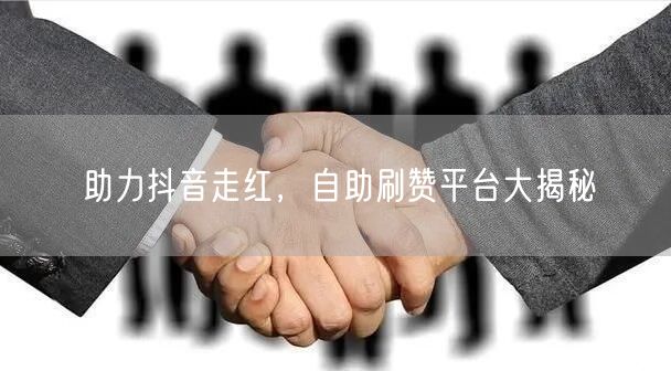 助力抖音走红,自助刷赞平台大揭秘