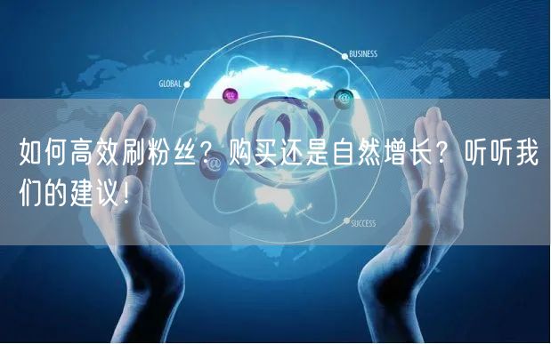 如何高效刷粉丝?购买还是自然增长?听听我们的建议!