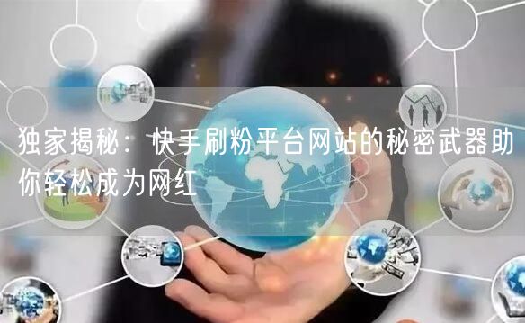 独家揭秘:快手刷粉平台网站的秘密武器助你轻松成为网红