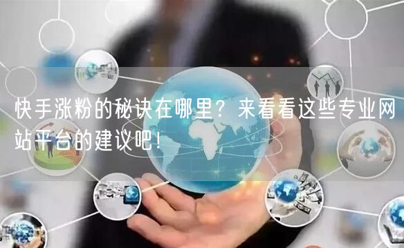 快手涨粉的秘诀在哪里?来看看这些专业网站平台的建议吧!