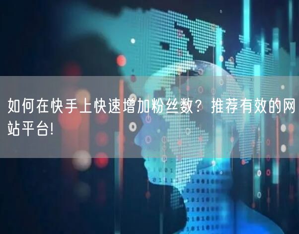 如何在快手上快速增加粉丝数?推荐有效的网站平台!
